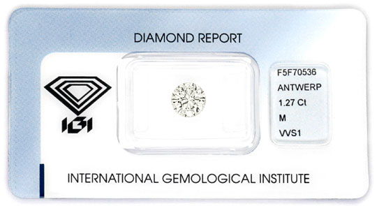 Foto 1 - Diamant 1,27 Carat Brillant IGI VVS1, Ist Optisch Weiss, D6056