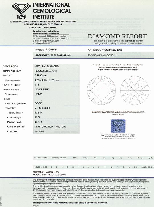 Foto 9 - 0,36Carat Diamant Natural Light Pink SI2 IGI Zertifikat, D6491
