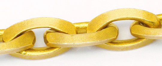 Foto 2 - Linsen Design Ankerkette Goldkette massiv Satiniert 14K, K2432