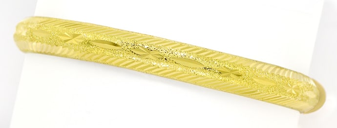 Foto 1 - GelbGold-Armreif mit tollem Diamantschnitt Muster, K3279