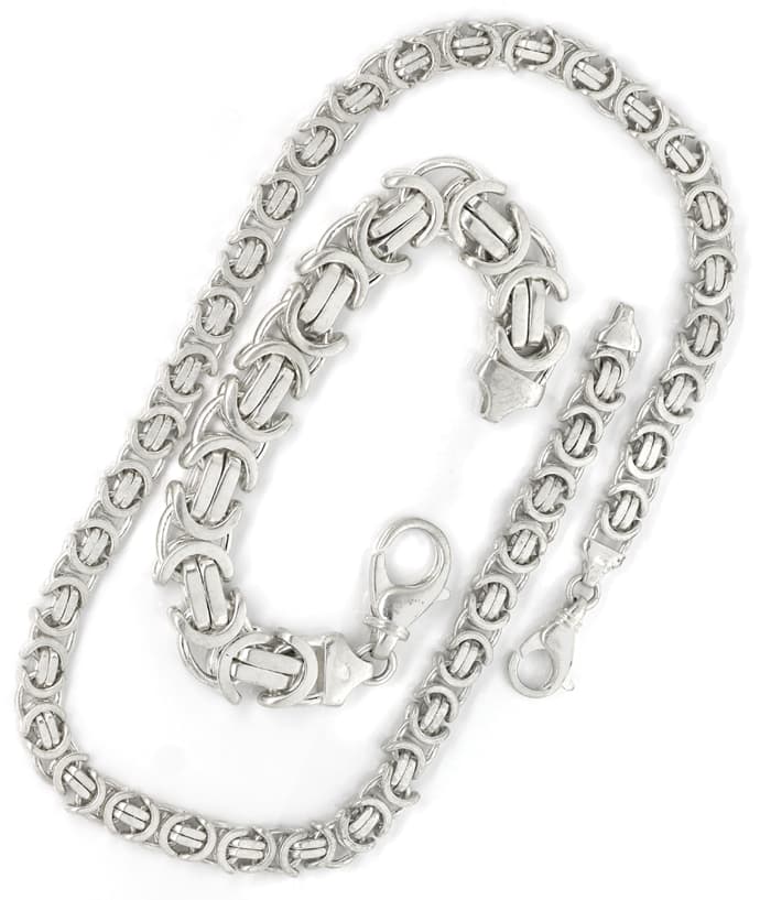 Foto 3 - Flache Königskette mit Armband in massiv 925er Sterling, R9930