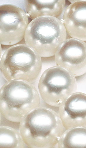 Foto 3 - Bis 15mm Spitzen Südsee Perlenkette, Brillanten Schmuck, S3521