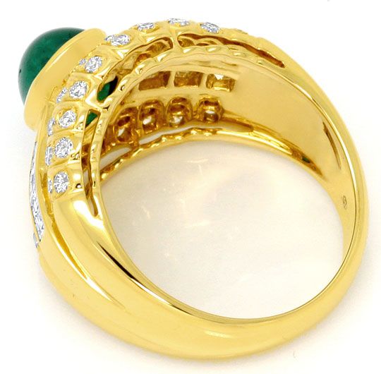 Foto 3 - Smaragd Ring Princess Diamanten und Brillanten 18K Gold, S4560